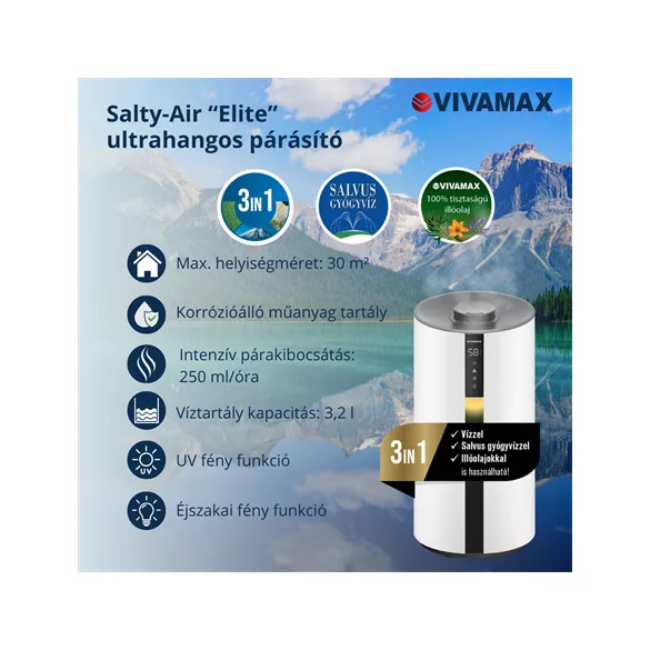 Vivamax Salty-Air "Elite" ultrahangos párásító