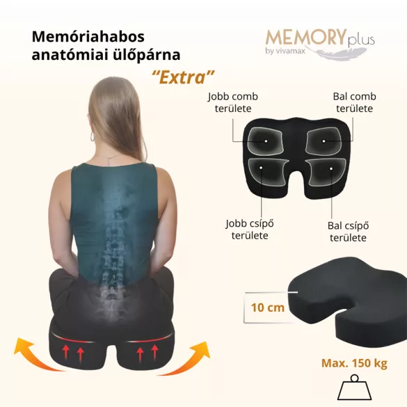 Memory Plus Memóriahabos anatómiai ülőpárna "Extra" GYVMF18